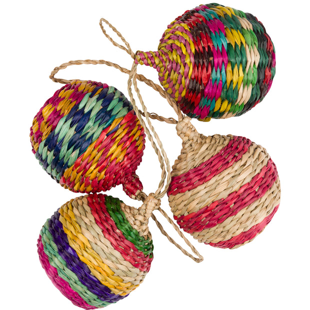 Handcrafted Ornaments, Set of 4